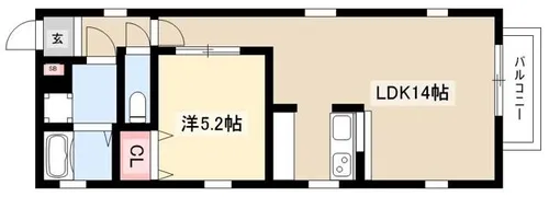 ソレイユ松原【201号室】の間取り