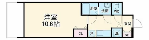 プレサンス京都四条大宮【3階】の間取り