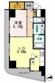 カスタリアタワー肥後橋【9階】の間取り