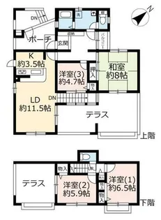 URグリーンヒルズ東山台【1210101号室】の間取り