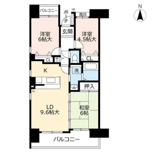 URアーベインルネス片野【0030208号室】の間取り