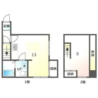 北海道札幌市手稲区富丘二条3丁目【アパート】の間取り