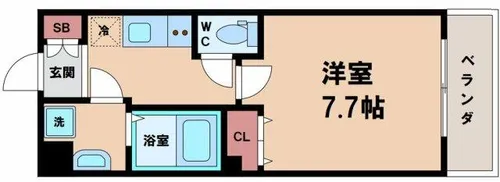 BADGE昭和町【7階】の間取り
