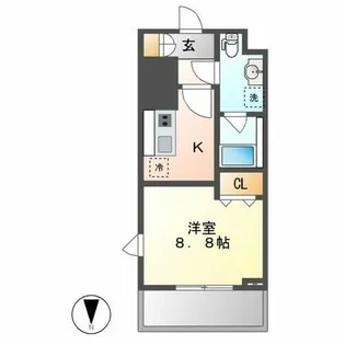 ウェスティン上前津(WESTIN上前津)【6階】の間取り