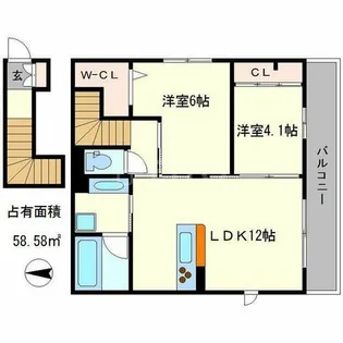 グレイスコート長谷【2階】の間取り