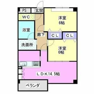 第8田中ビル【4階】の間取り