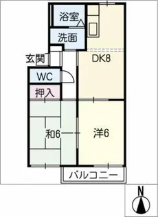 プレジール花池【2階】の間取り
