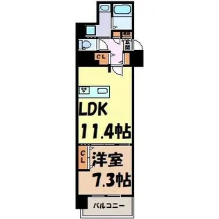 プレサンス丸の内フォート【15階】の間取り