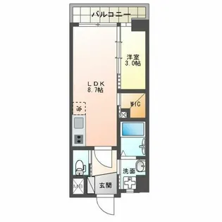 ヴィラルーチェ【703号室】の間取り