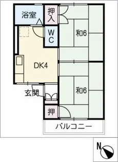 ハウスJJ B棟【2階】の間取り