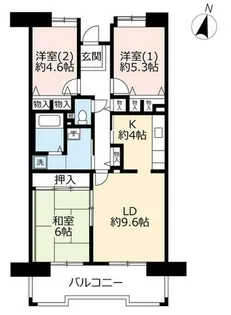 URルゼフィール名谷東【4210803号室】の間取り
