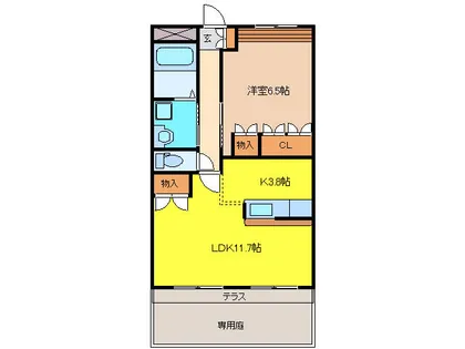 サンコーポフォレストリバー【1階】の間取り