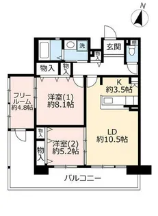 URサンヴァリエ津久野【0040607号室】の間取り