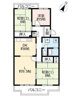 UR藤沢台第三【3230102号室】の間取り