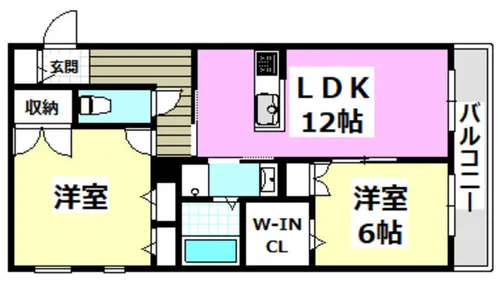 ポン デ ローザ【102号室】の間取り