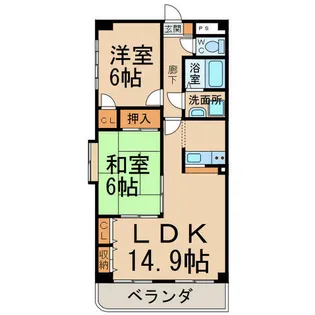 サンベルテ堀の内【2階】の間取り