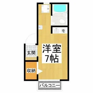 ハイツ豊下【1階】の間取り