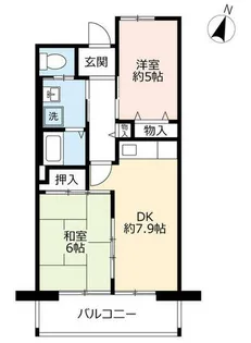 URシャレール東豊中【0161202号室】の間取り