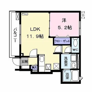 ビーナス【1階】の間取り