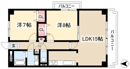 ルミナス山手【4階】の間取り