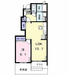 オーベルジ-ヌ・ドゥ-【1階】の間取り