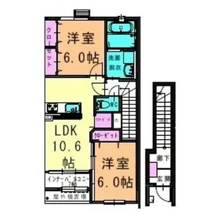 プリモローズ【204号室】の間取り