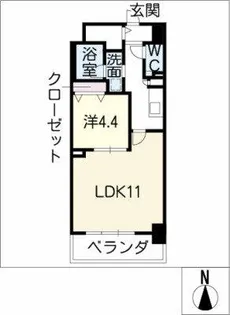 ALATO白壁【2階】の間取り