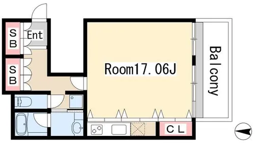 HEARTS WAVE【501号室】の間取り