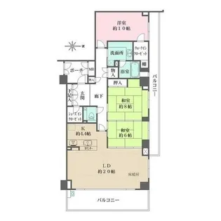 パークハウス京都岡崎有楽荘【3階】の間取り