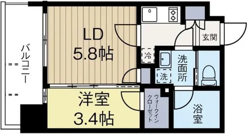 レジデンシャルヒルズデュオプレイス【10階】の間取り