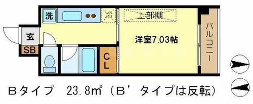 ルパルトネール西大路御池【4階】の間取り