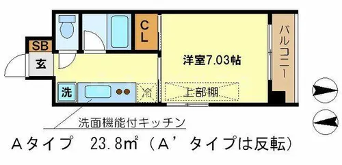 ルパルトネール西大路御池【6階】の間取り