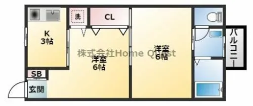 シエルブルーコーポ【2階】の間取り