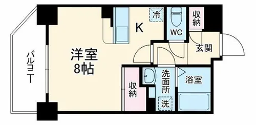 THE GARNET SUITE RESIDENCE西七条【5階】の間取り