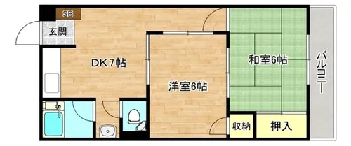 23ハイム【5階】の間取り