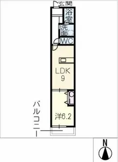 コンフォール鳴浜【2階】の間取り