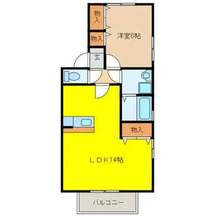ラ・プレミール【1階】の間取り