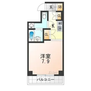 高辻ロイヤルフラッツ【4階】の間取り