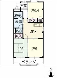 ブルームバンノ【2階】の間取り