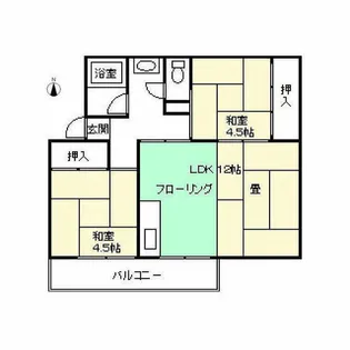 知立団地日工34棟【203号室】の間取り