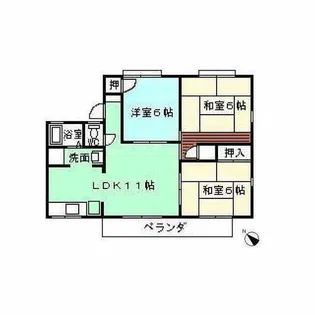 ラフォディール錦【201号室】の間取り