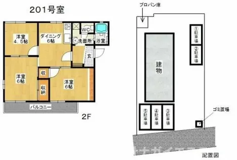 セレナ栄【201号室】の間取り