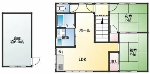 愛知県東海市荒尾町東屋敷【一戸建】の間取り