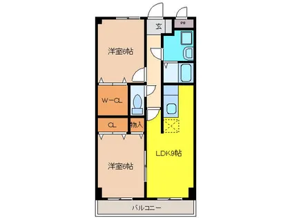 リバーサイドさくらⅡ【3階】の間取り