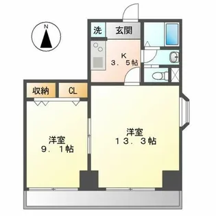 ヒルトップハウス【7階】の間取り