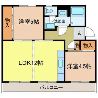 ヴィラナリー千代田 9号棟【5階】の間取り