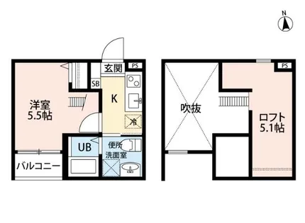 Caminoalta黄金【2階】の間取り
