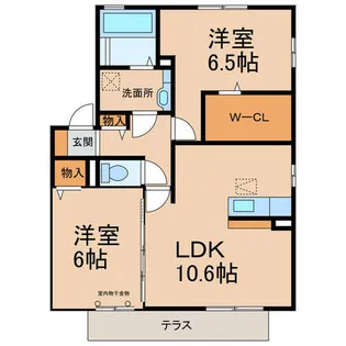 シャンクス【1階】の間取り