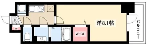 エスリード今池ルミナス【211号室】の間取り