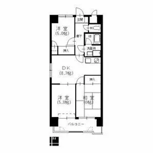 ジュフク松本【0701号室】の間取り